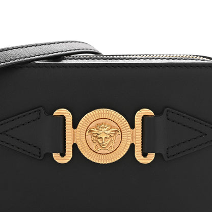 Versace Calfskin Medusa Biggie Shoulder Bag Black 7 of 11