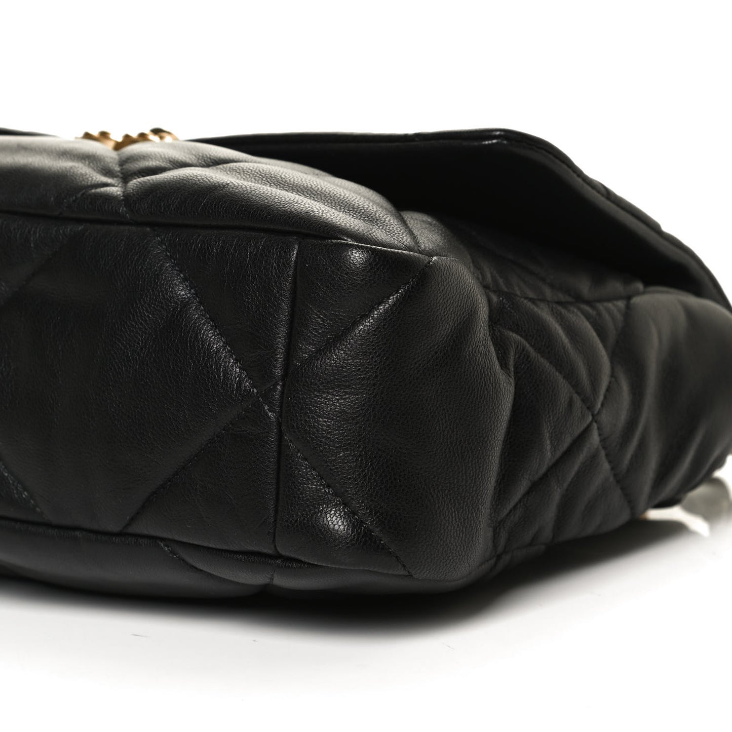 Lambskin Quilted Large Chanel 19 Flap Black