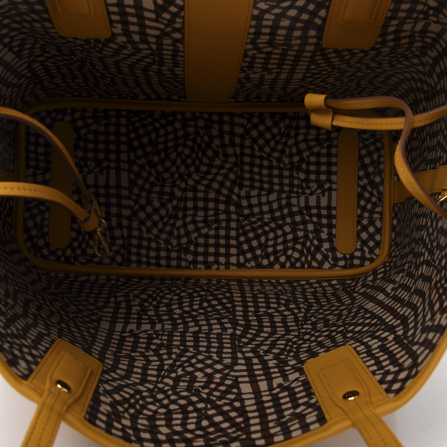 MCM Visetos Medium Liz Reversible Shopper Tote Cognac Yellow 6 of 18