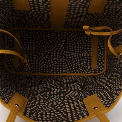 MCM Visetos Medium Liz Reversible Shopper Tote Cognac Yellow 6 of 18