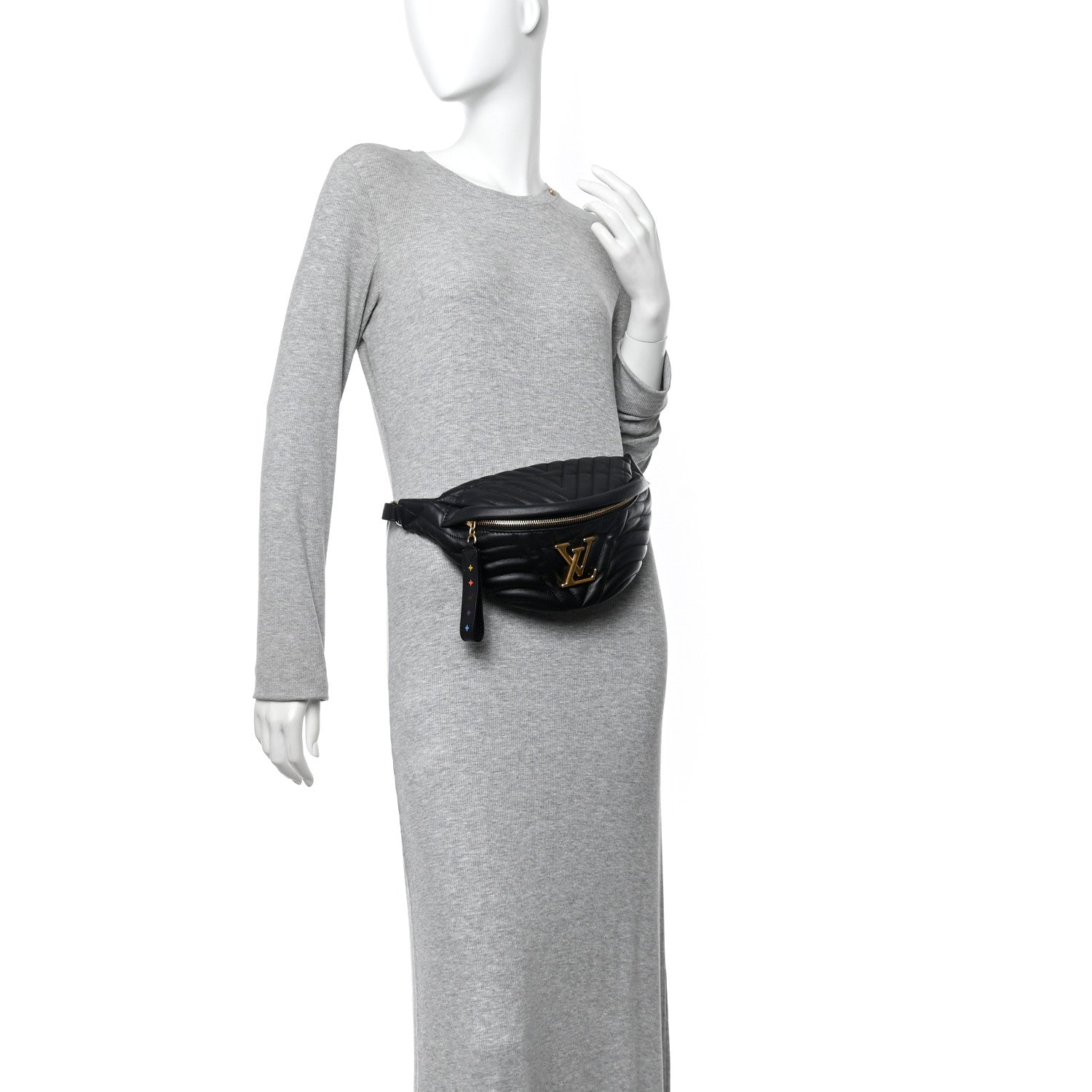 Louis Vuitton Calfskin Quilted New Wave Bumbag Black 2 of 13