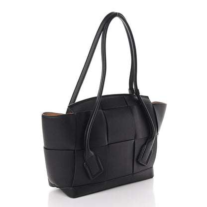 Bottega Veneta Grained Calfskin Maxi Intrecciato Medium Arco Black 2 of 8