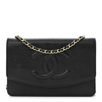 Chanel Caviar Timeless CC Wallet on Chain WOC Black 1 of 13
