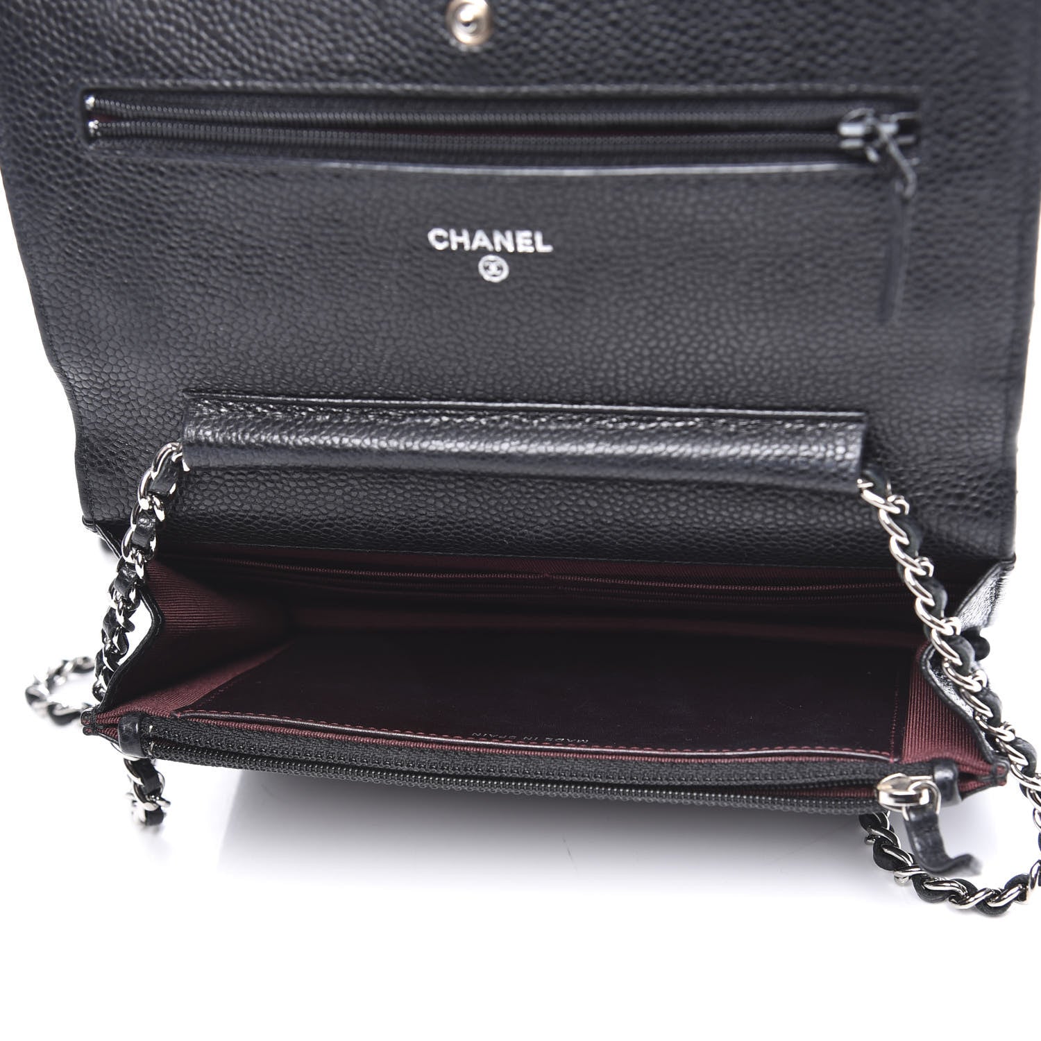 Chanel Caviar Quilted Wallet On Chain WOC Black 4 of 11