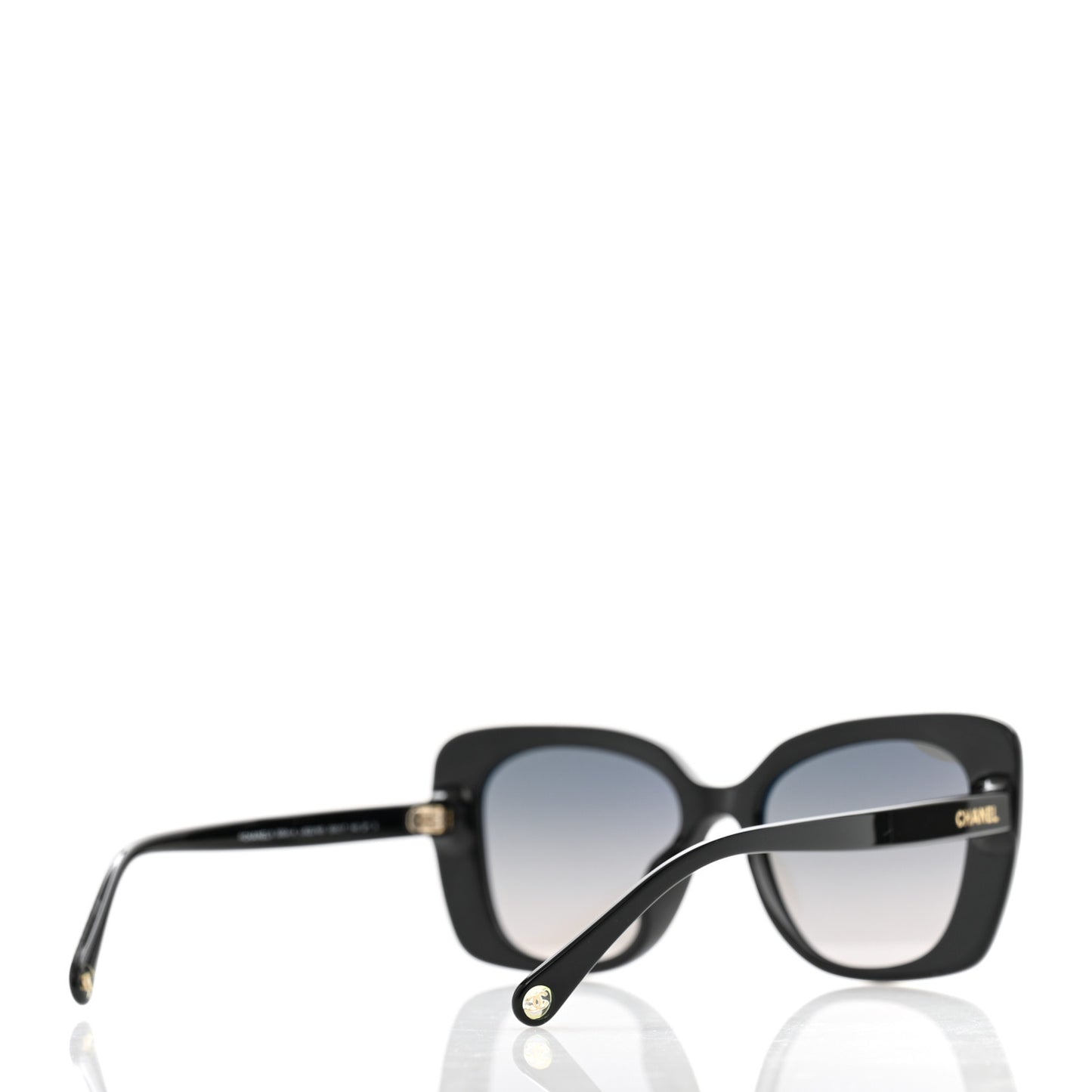 Acetate Rectangle Sunglasses 5504-A Black