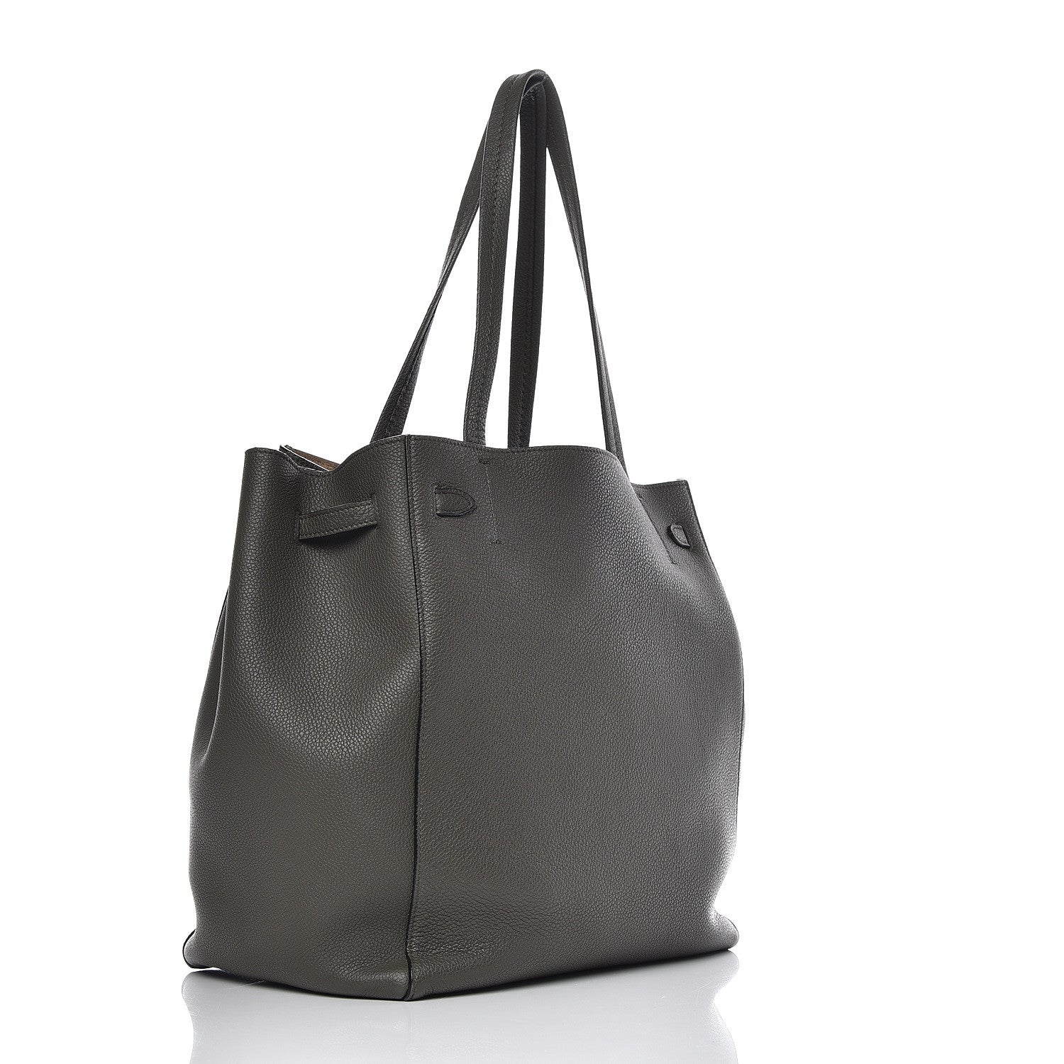 Celine Soft Grained Calfskin Small Belt Cabas Phantom Stone 3 of 9