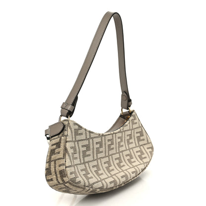 Fendi Chenille Vitello King Plexiglass FF O'Lock Swing Tortora Nuvola 2 of 8