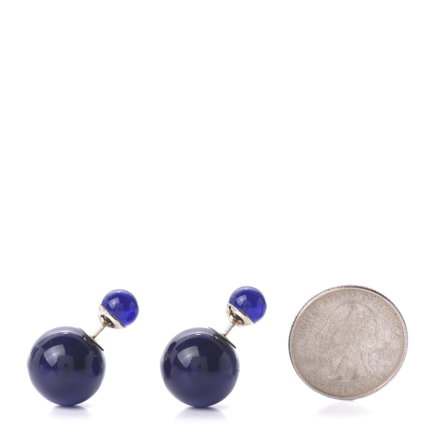Christian Dior Mise En Dior Tribal Earrings Navy 2 of 5