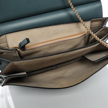 Chloe Suede Calfskin Medium Faye Shoulder Bag Cloudy Blue 5 of 6
