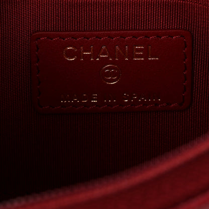 Chanel Caviar Timeless CC Zip Slim Purse Wallet Red 6 of 7