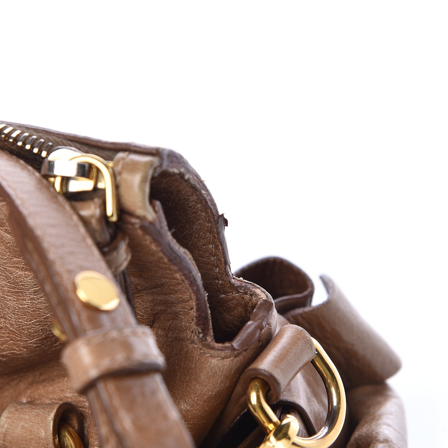 Vitello Lux Mini Bow Bag Brown
