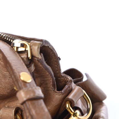 Miu Miu Vitello Lux Mini Bow Bag Brown 8 of 18