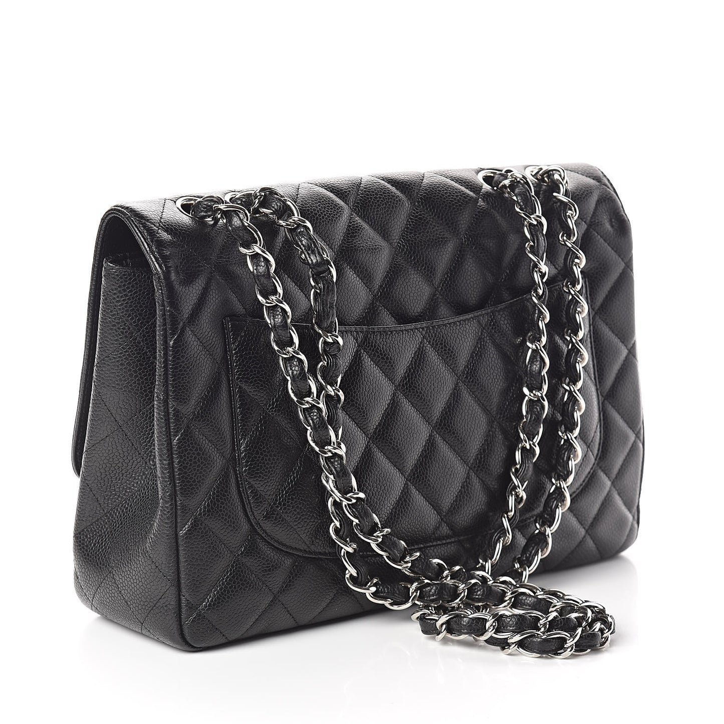 Caviar Quilted Jumbo Single Flap Black