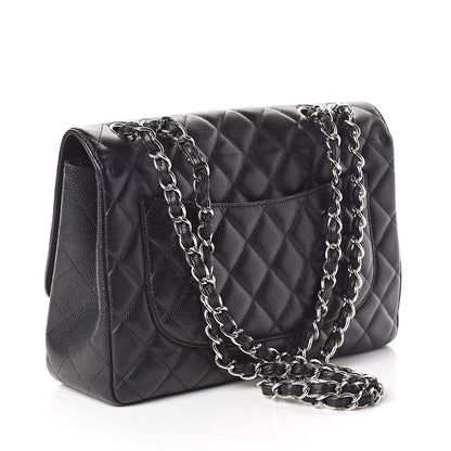 Chanel Caviar Quilted Jumbo Single Flap Black 3 of 10