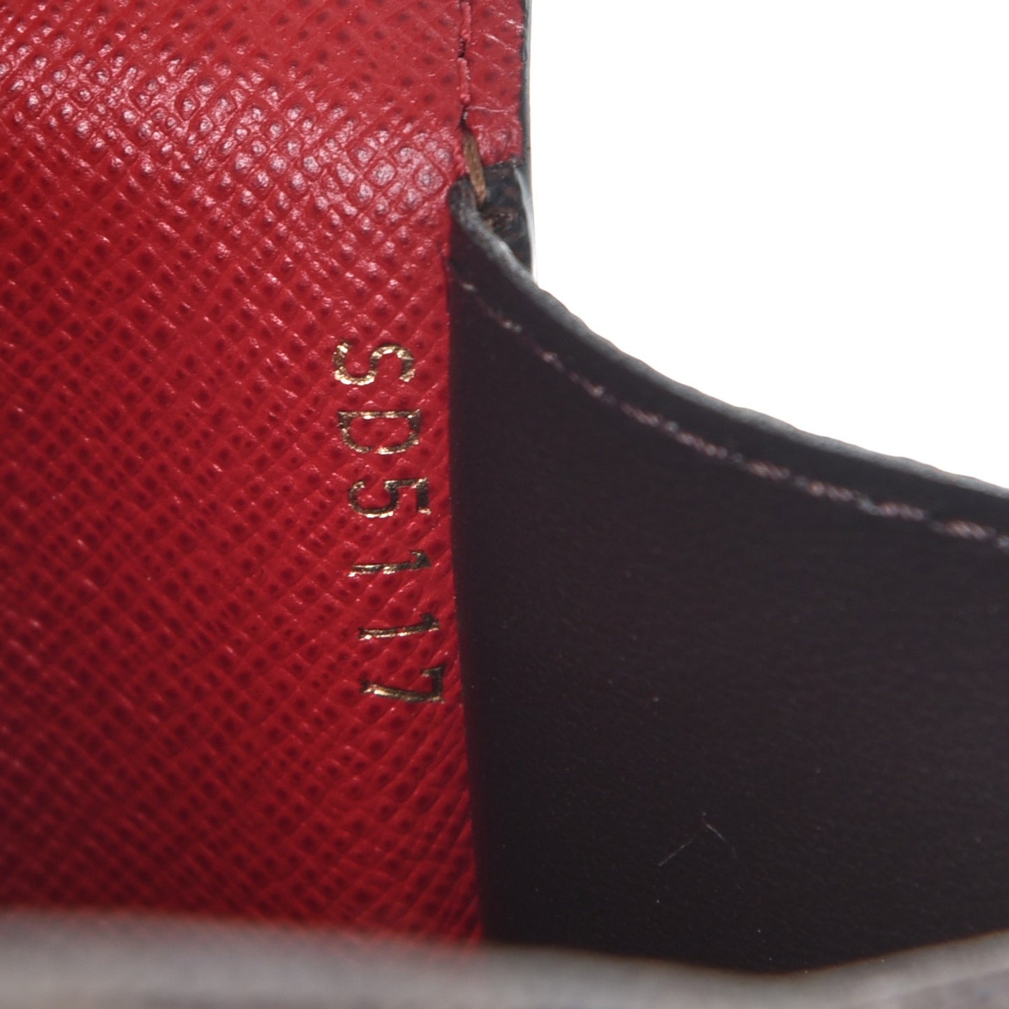 Damier Ebene Josephine Wallet Red