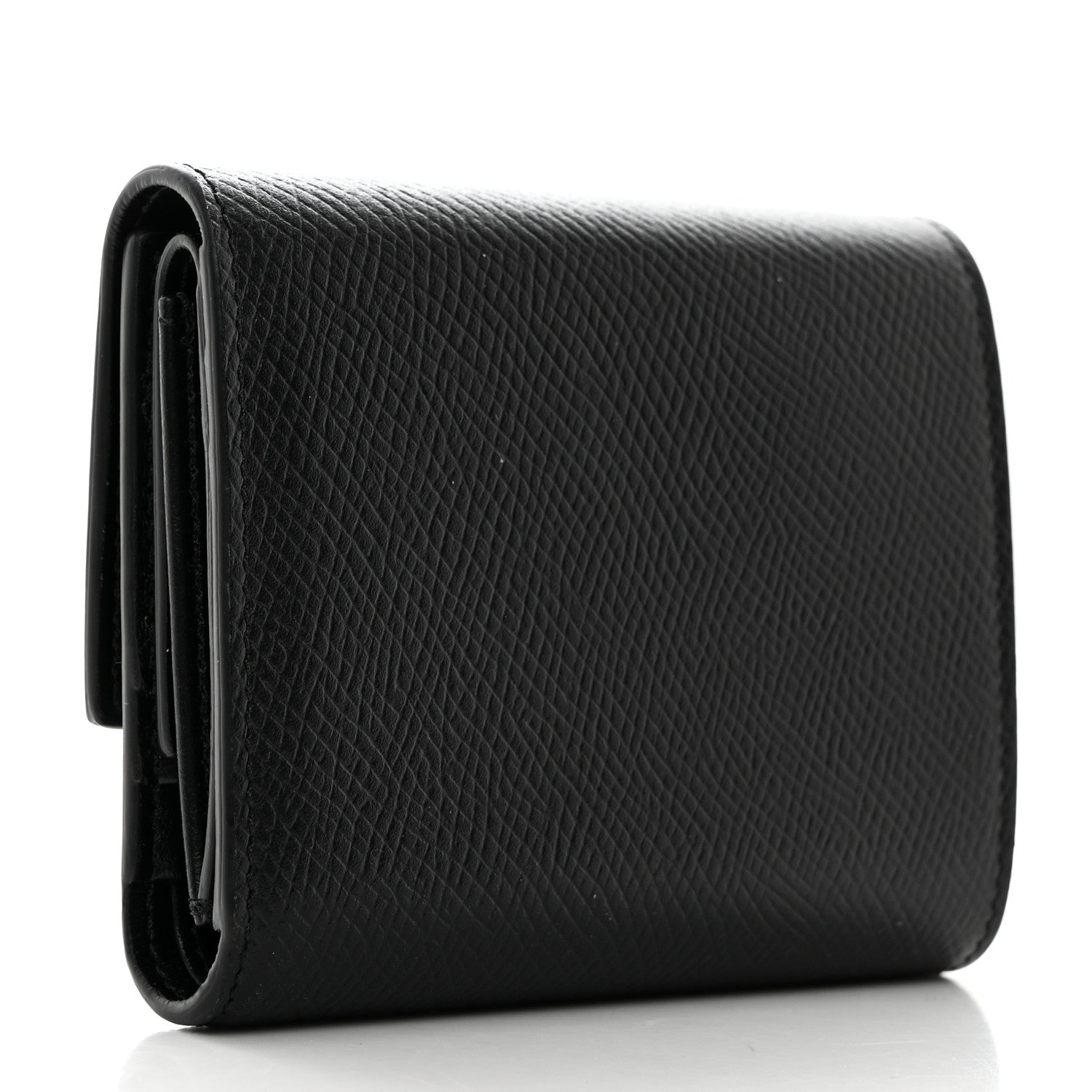 Celine Grained Calfskin Small Tri-Fold Wallet Black 3 of 7