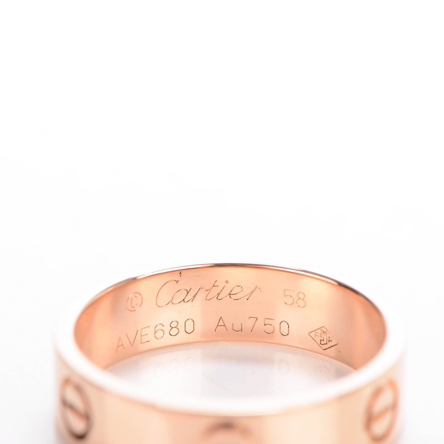 Cartier 18K Pink Gold 5.5mm LOVE Ring 58 8.25 4 of 5