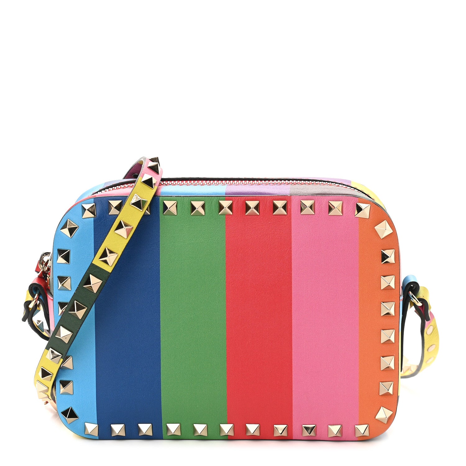 Valentino Garavani Vitello 1973 Rockstud Camera Crossbody Bag Multicolor 1 of 10