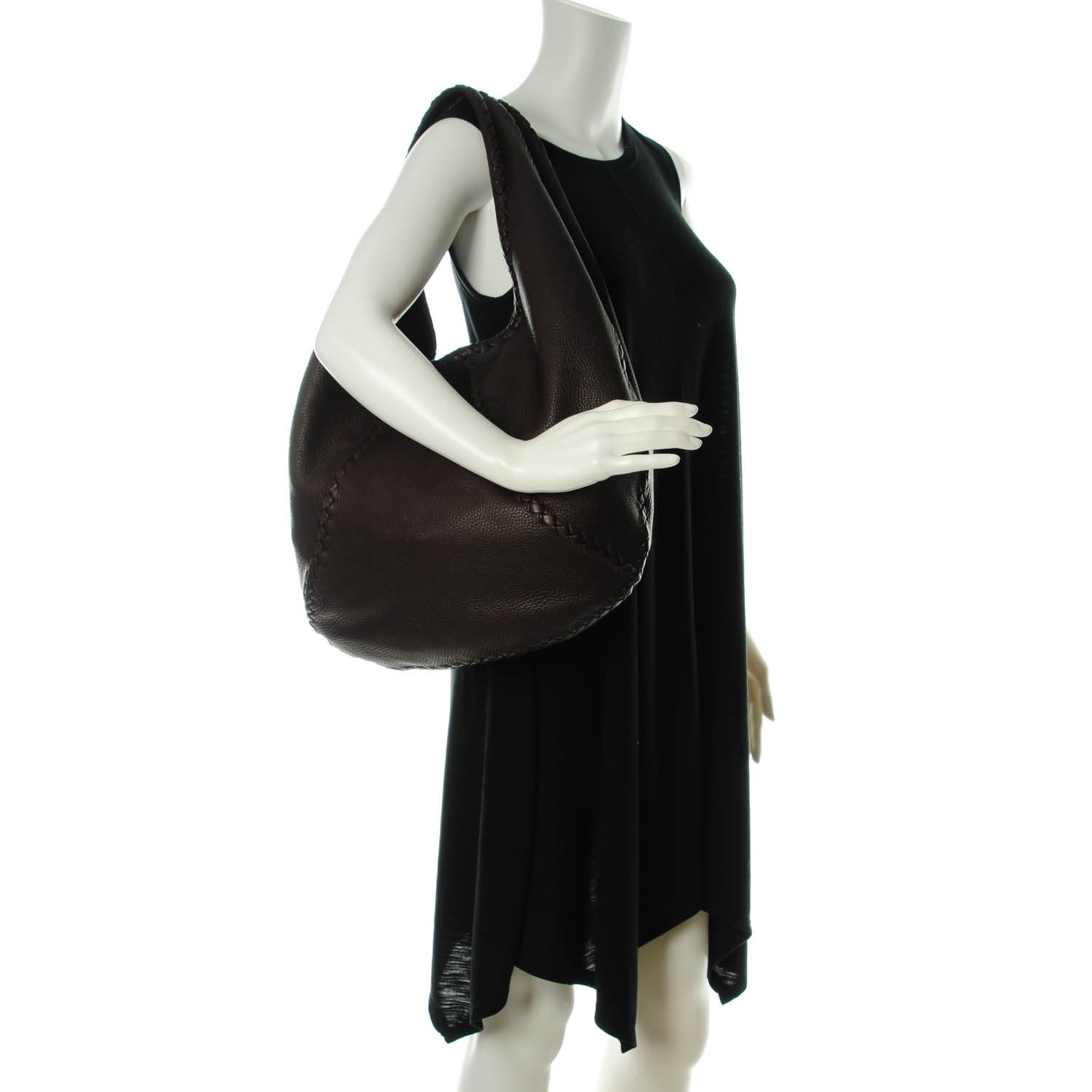 Bottega Veneta Cervo Deerskin Large Hobo Ebano 2 of 8