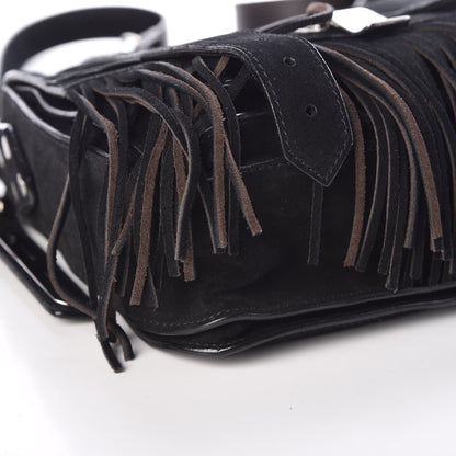 Proenza Schouler Suede Fringed PS1 Crossbody Pouch Black 9 of 10