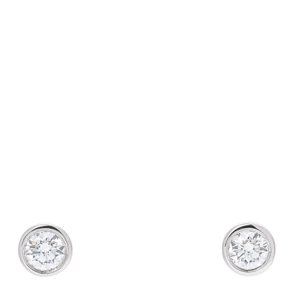 Tiffany Platinum Diamond .34ctw Elsa Peretti Diamonds By The Yard Earrings 1 of 5