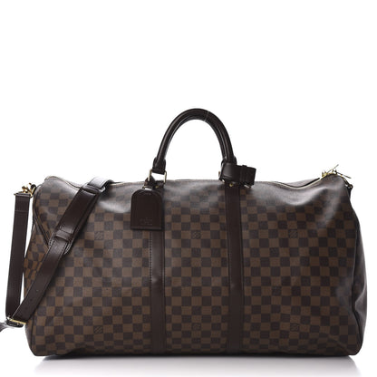 Louis Vuitton Damier Ebene Keepall Bandouliere 55 1 of 8