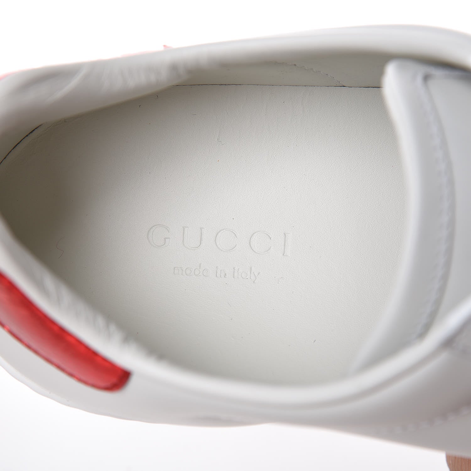 Gucci Calfskin Ayers Bee Embroidered Ace Sneakers 38 White Green 7 of 8