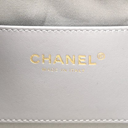 Chanel Metallic Aged Calfskin Quilted Mini Chanel 25 Handbag Silver 6 of 11