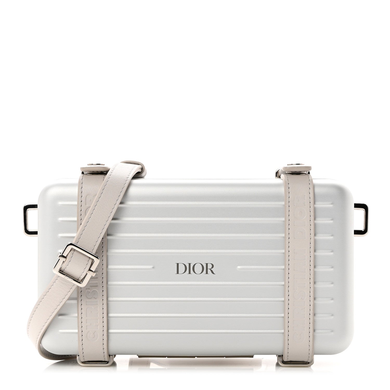 Christian Dior X RIMOWA Aluminum Personal Clutch On Strap Silver 1 of 9