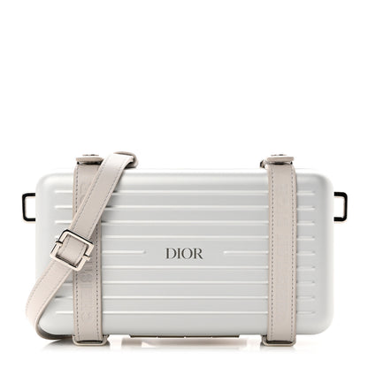 Christian Dior X RIMOWA Aluminum Personal Clutch On Strap Silver 1 of 9