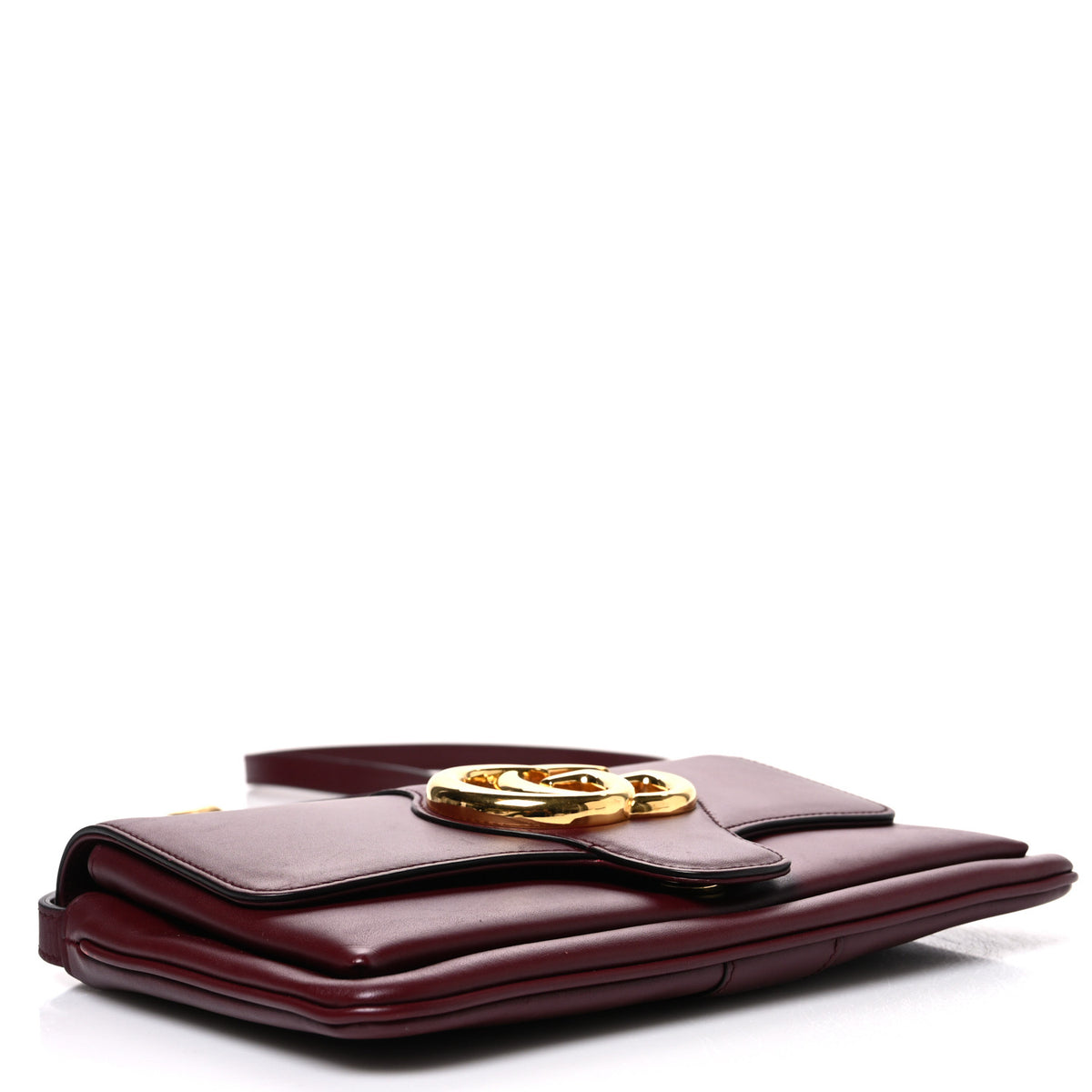 Vitello Palmellato Lux Small Arli Flap Shoulder Bag Vintage Bordeaux