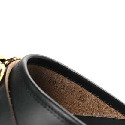 Saint Laurent Smooth Calfskin Le Maillon Clogs 38 Black 8 of 9