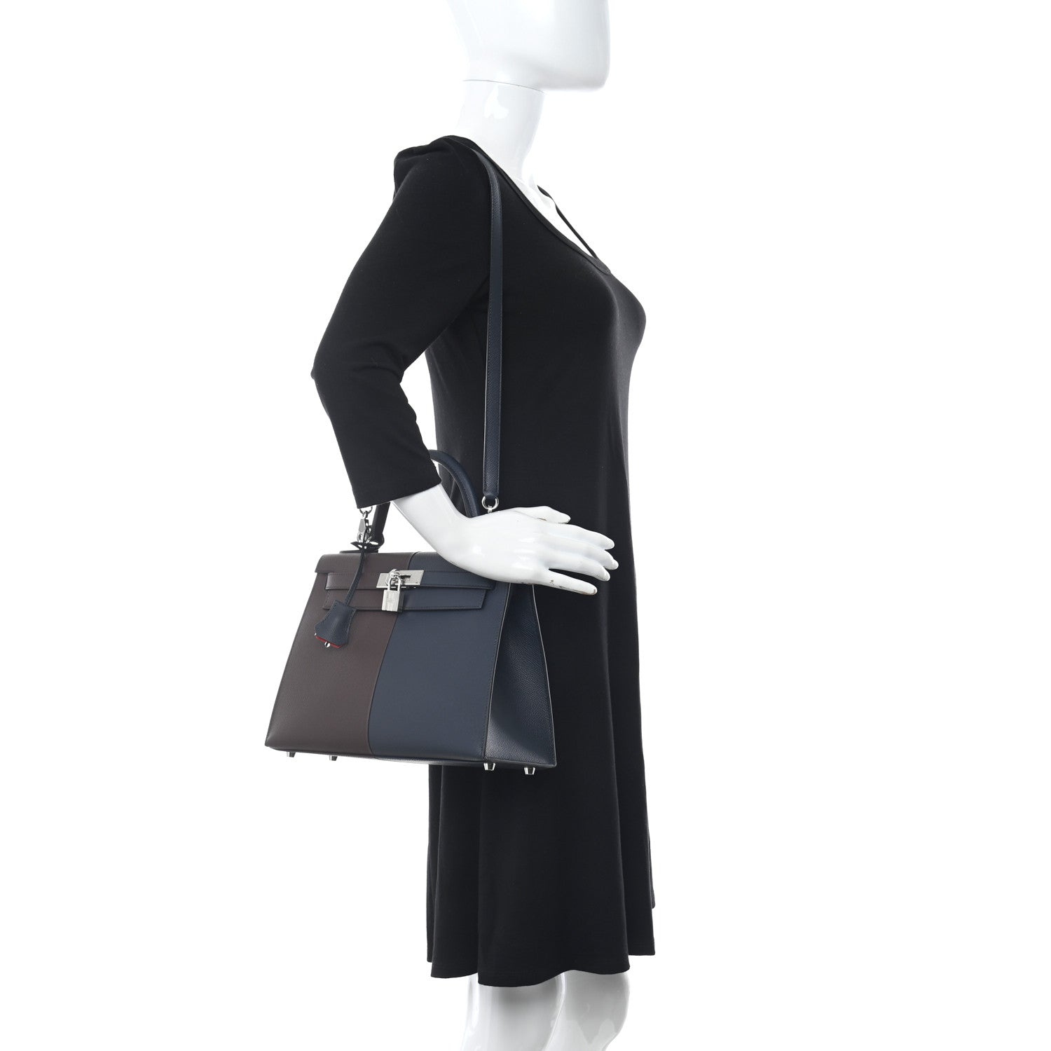 Hermes Epsom Casaque Kelly Sellier 28 Rouge Sellier Bleu Indigo Rose Texas 2 of 14