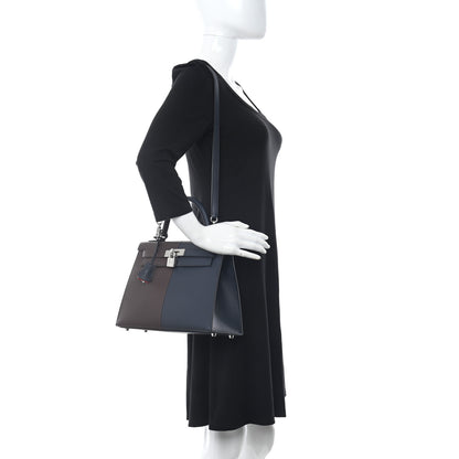 Hermes Epsom Casaque Kelly Sellier 28 Rouge Sellier Bleu Indigo Rose Texas 2 of 14