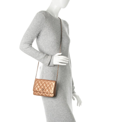 Chanel Caviar Quilted Wallet On Chain WOC Copper 2 of 8