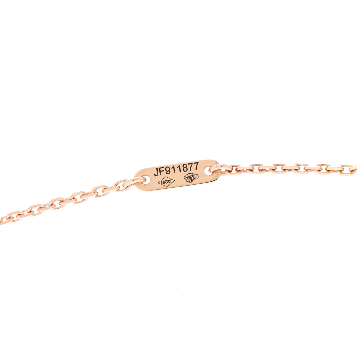 18K Rose Gold Carnelian Sweet Alhambra Pendant Necklace