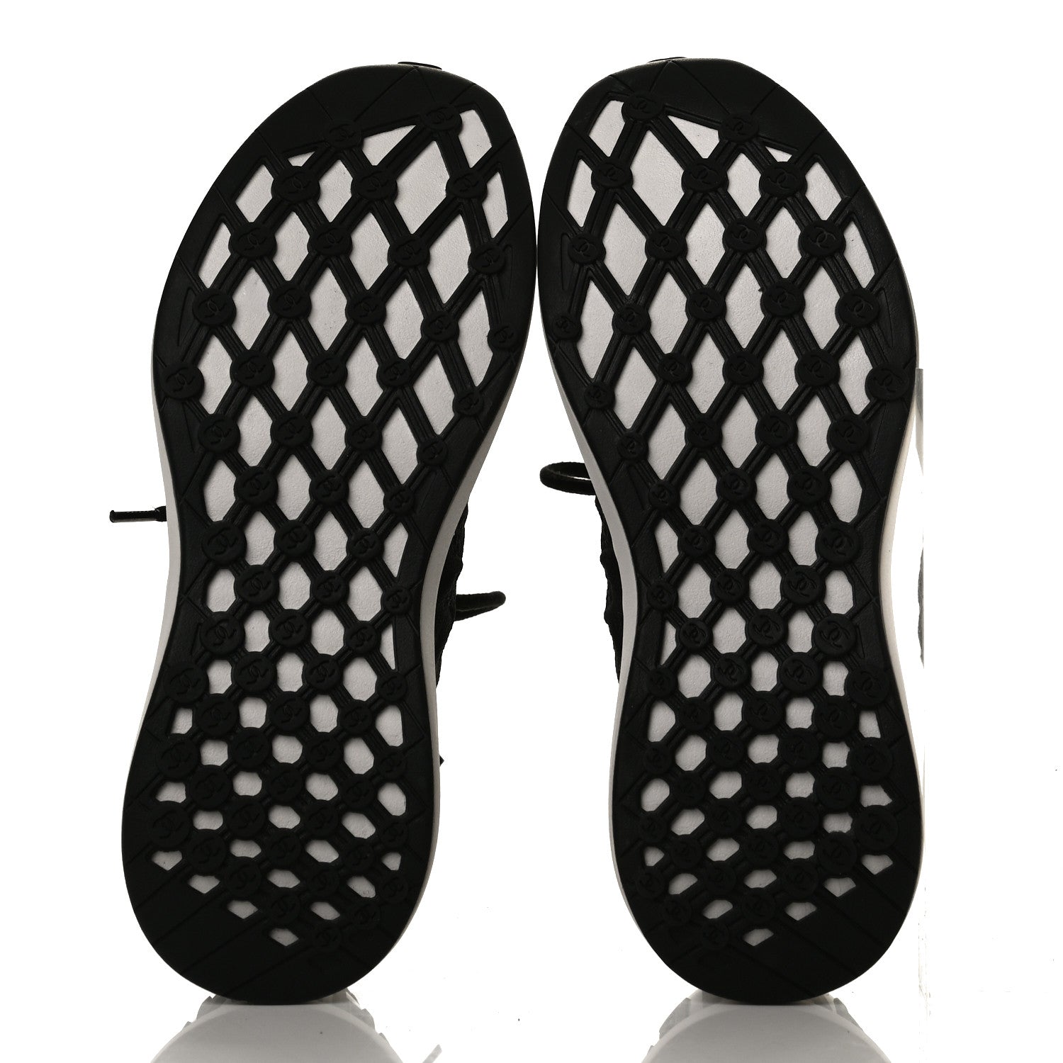 Chanel Fabric Logo Sneakers 35.5 Black 7 of 10