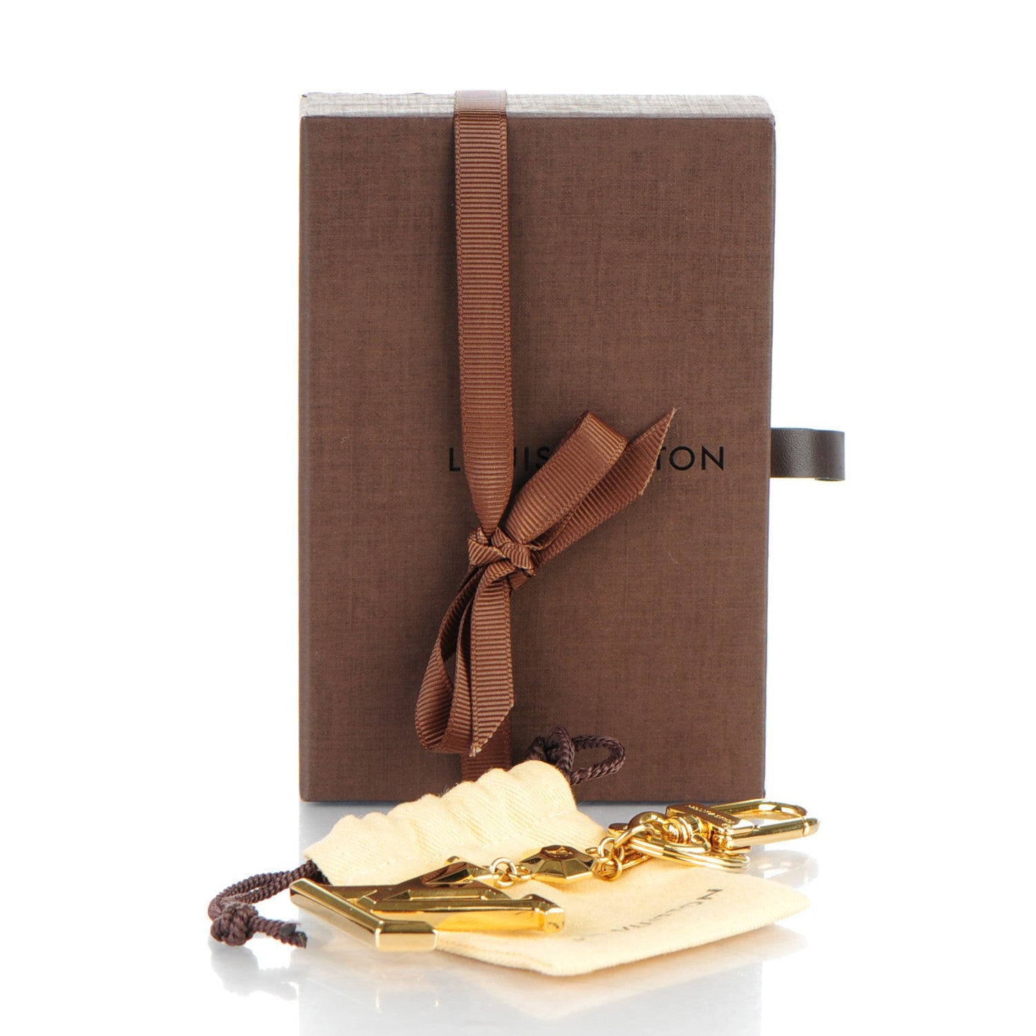 Louis Vuitton LV Facettes Bag Charm Key Holder Gold 5 of 5