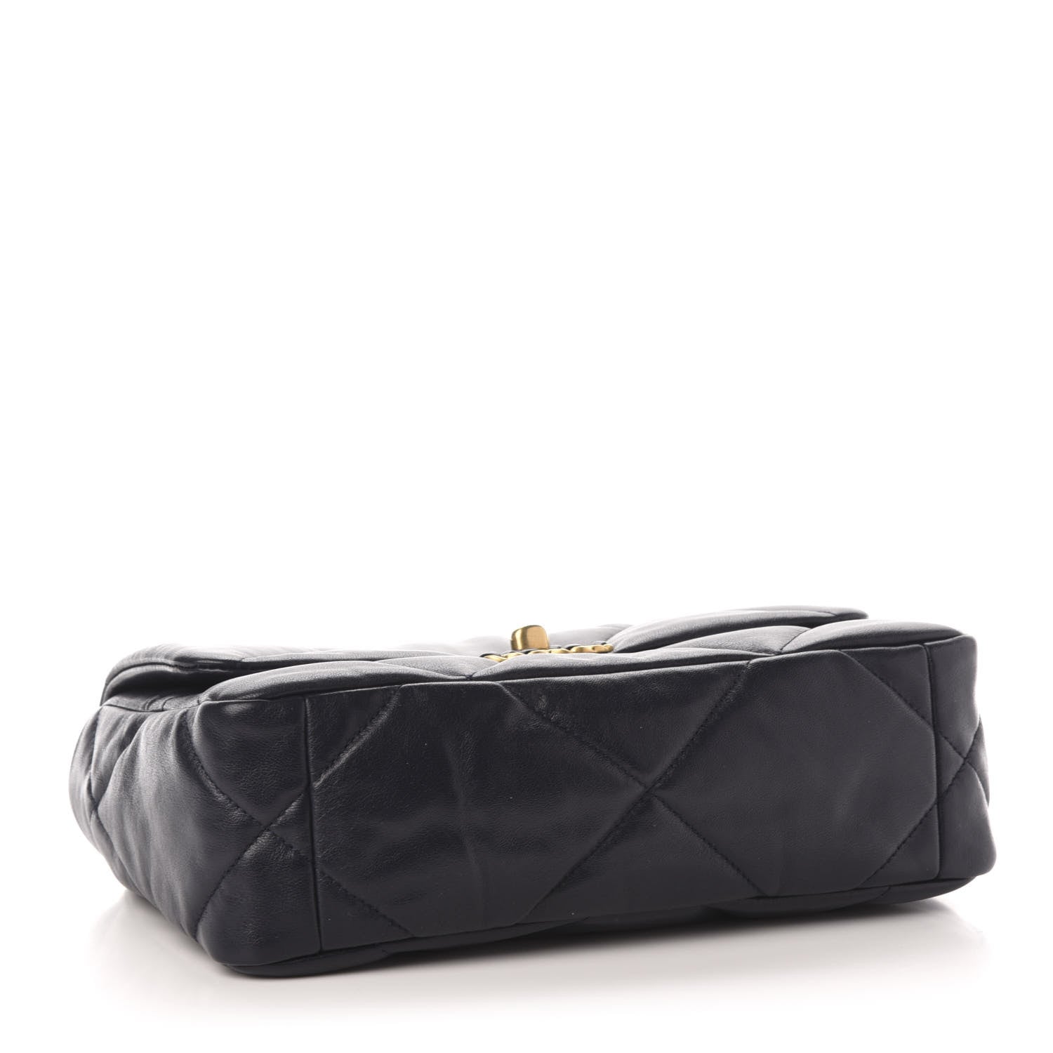 Chanel Goatskin Quilted Medium Chanel 19 Flap Navy Blue 4 of 10