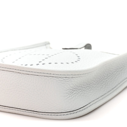 Hermes Taurillon Clemence Amazone Evelyne Short Strap TPM Bleu Pale Gris Etain 10 of 11