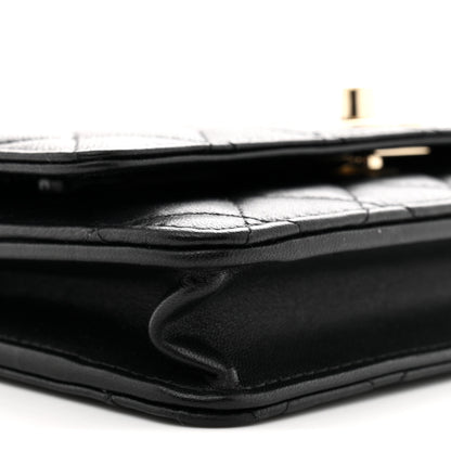 Chanel Lambskin Quilted Trendy CC Wallet On Chain WOC Black 9 of 11
