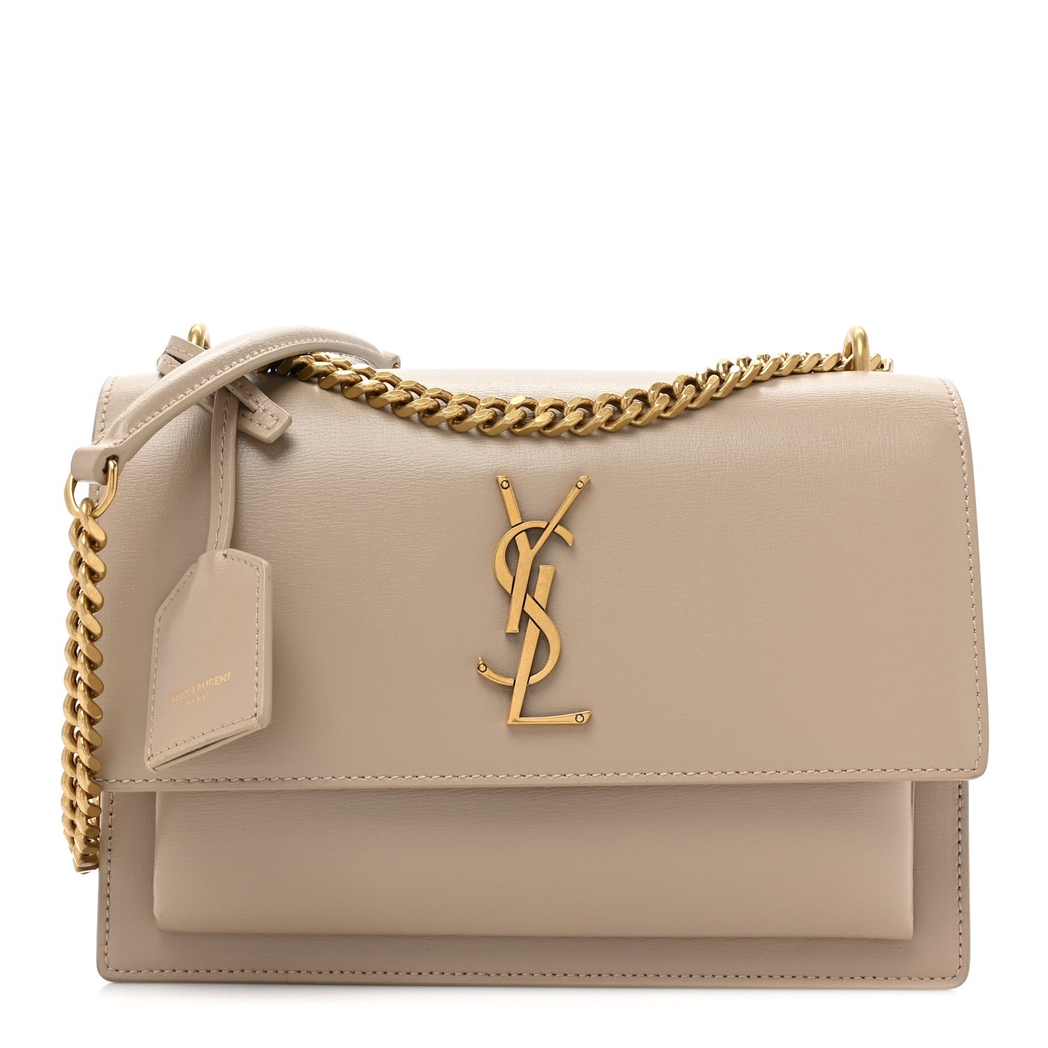 Saint Laurent Calfskin Medium Monogram Sunset Dark Beige 1 of 16