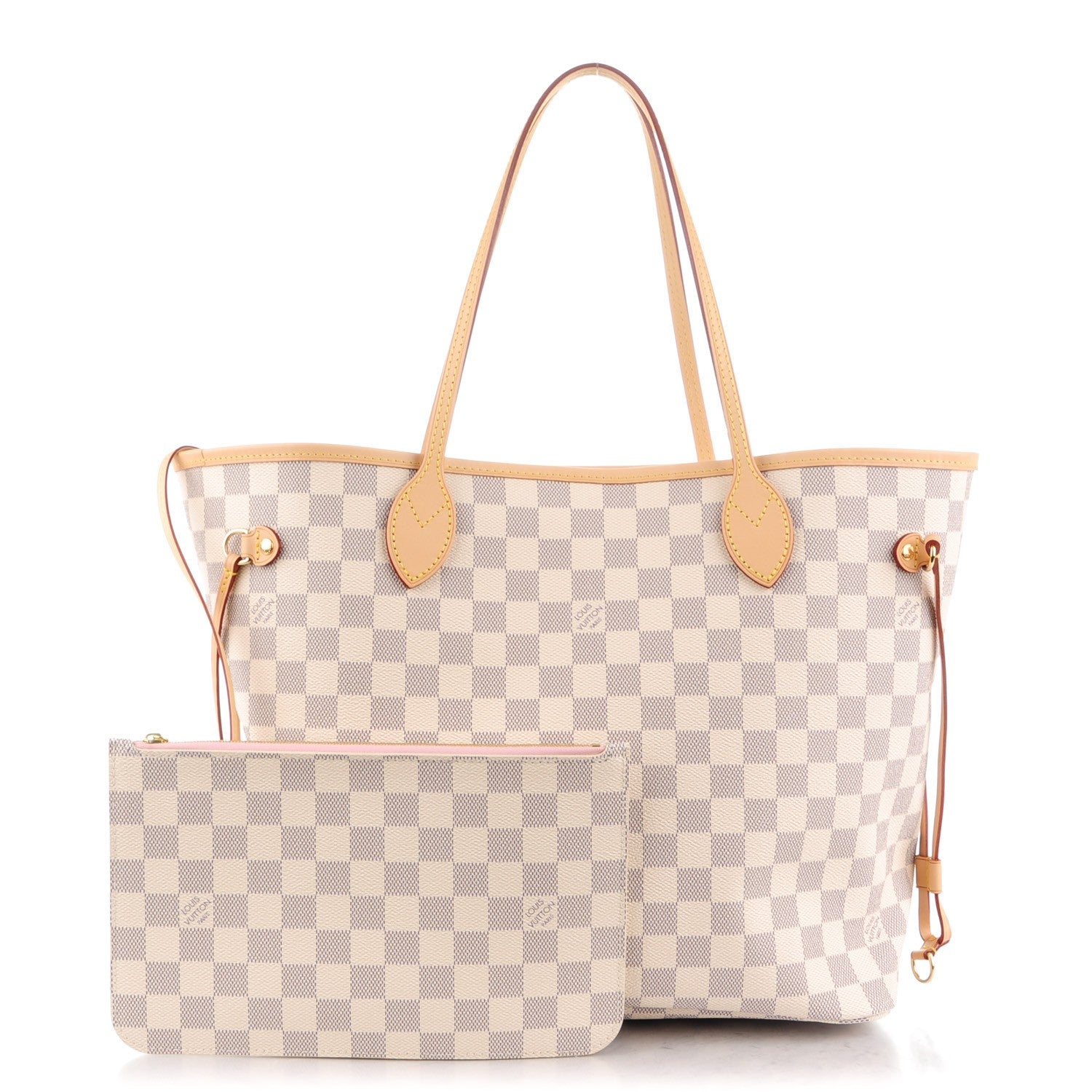 Louis Vuitton Damier Azur Neo Neverfull MM Rose Ballerine 1 of 10