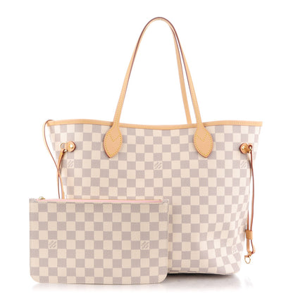 Louis Vuitton Damier Azur Neo Neverfull MM Rose Ballerine 1 of 10