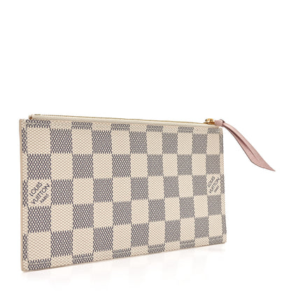 Louis Vuitton Damier Azur Felicie Chain Wallet Zippered Insert Rose Ballerine 3 of 6