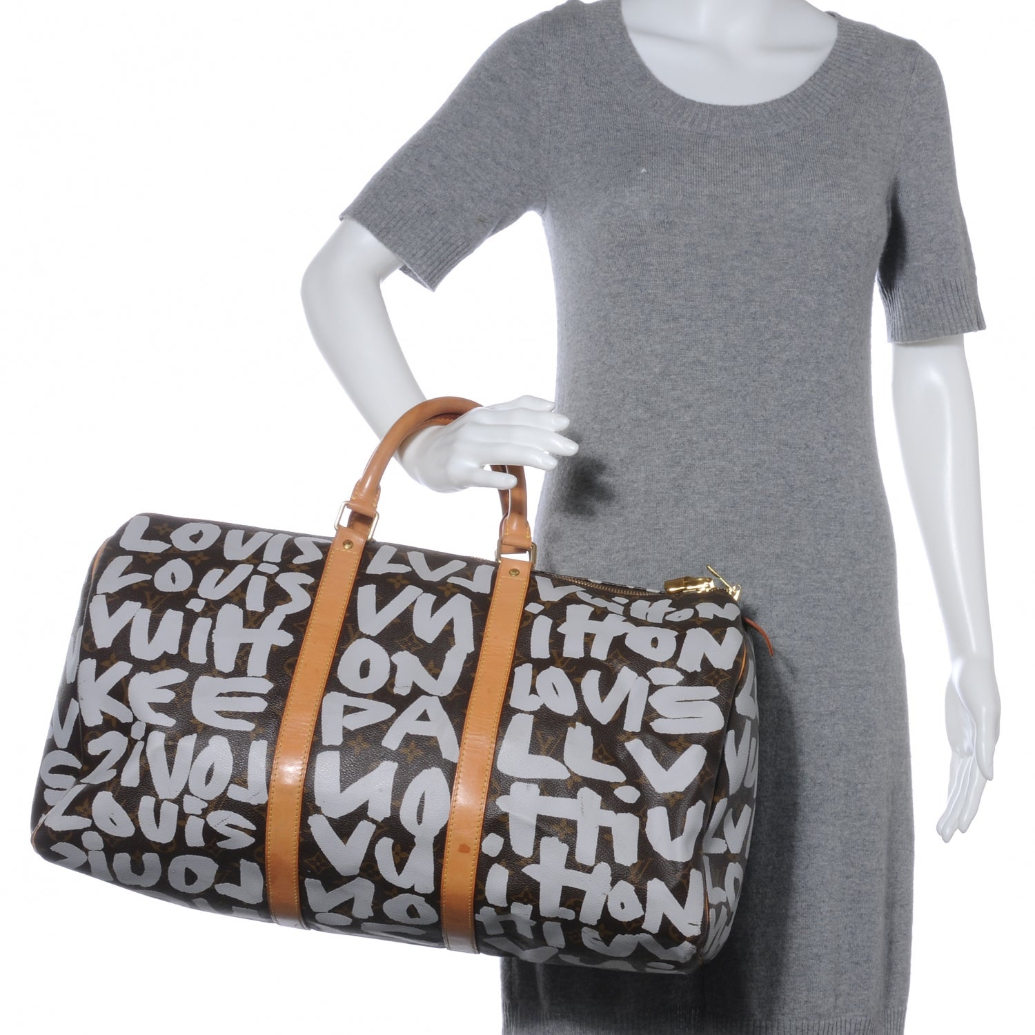 Louis Vuitton Graffiti Keepall 50 Silver 2 of 7