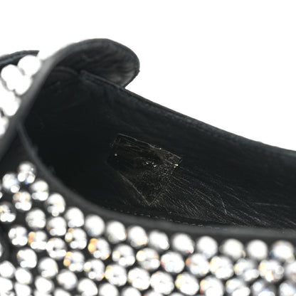 Prada Satin Crystal Metal Triangle Logo 50mm Loafers 36 Cristal 10 of 11