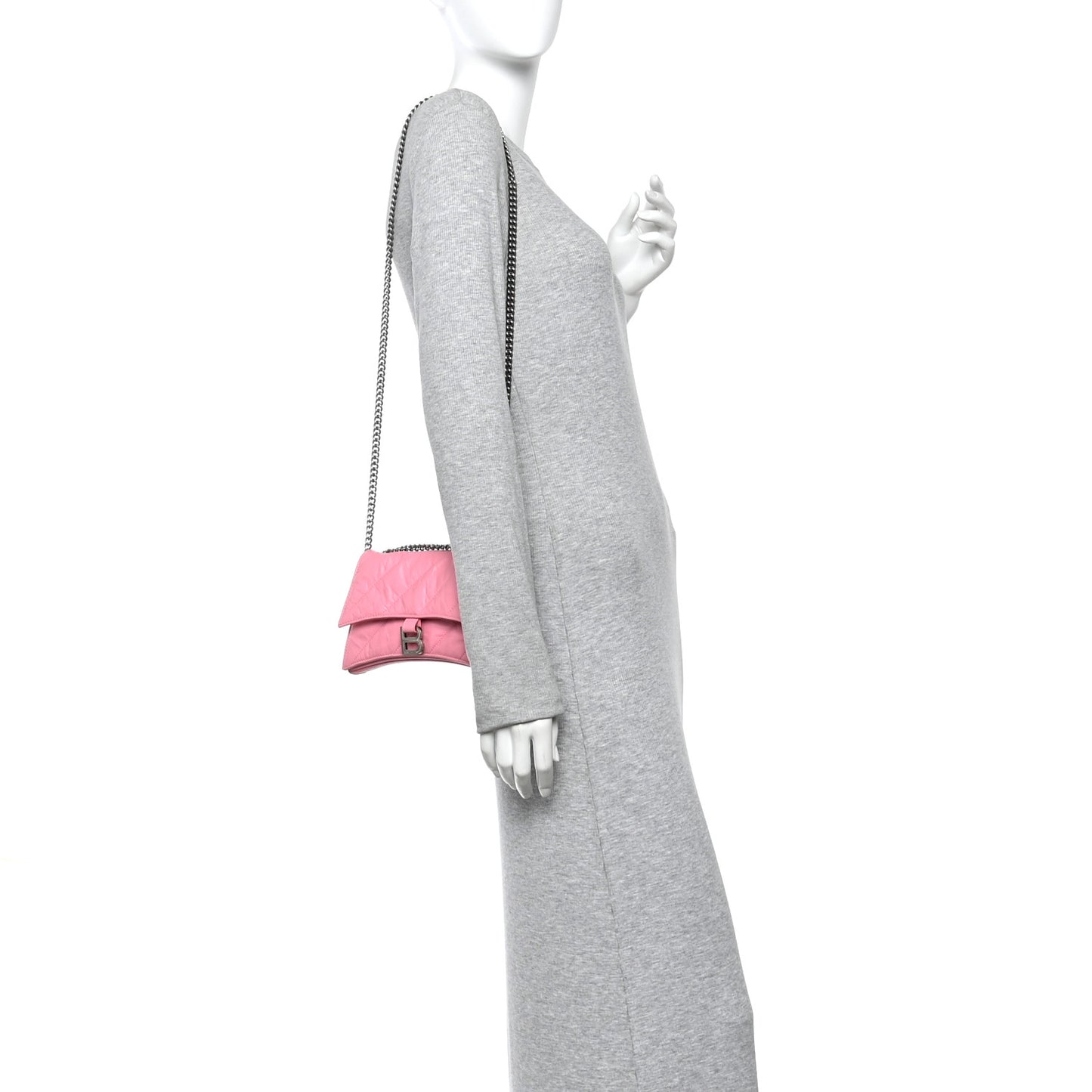Crushed Calfskin Quilted XS Crush Chain Bag Sweet Pink