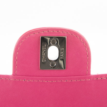 Chanel Patent Calfskin Quilted Flap Clutch With Chain Fuchsia 5 of 8