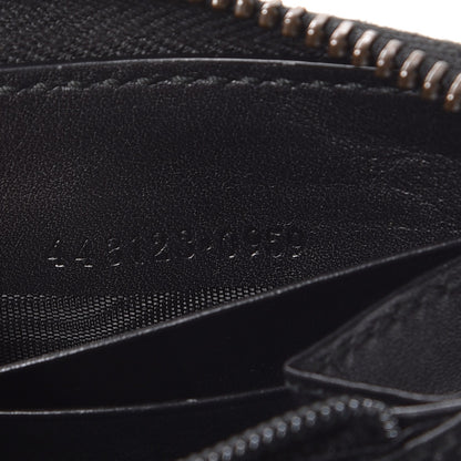 Gucci Calfskin Matelasse GG Marmont Zip Around Wallet Black 7 of 9